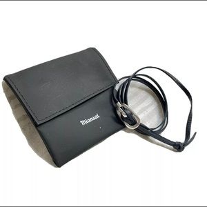 Miansai Gamle Leather Bracelet Men Dark Blue OS